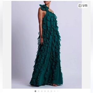 EASTER SALE ! PAtBO 🔥 Rosette One Shoulder Ruffle Gown